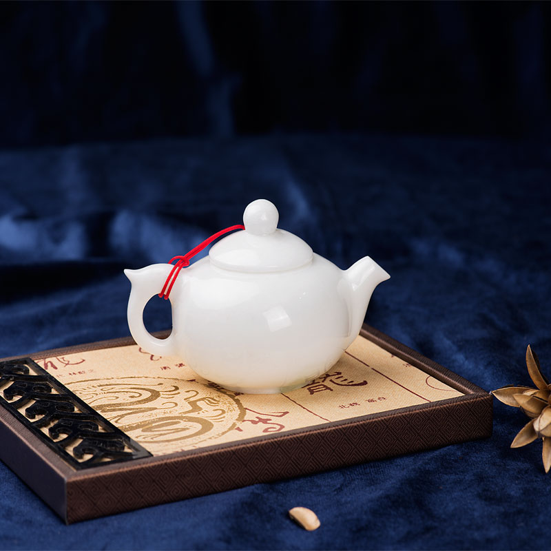 玉器礼品茶壶-文玩茶壶-圆茶壶